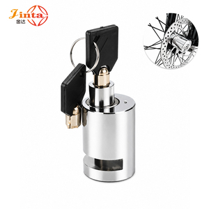 Jinta Iron &amp; Steel Cylindrical Disc Brake <strong>Lock</strong> Key Foldable Waterproof Lightweight Portable for Bicycle Motorcycle E-scooter - Product Image 1