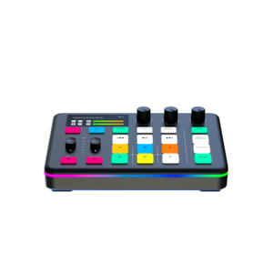 ออดิโออินเทอร์เฟซ G1 สำหรับขายส่ง ซาวด์การ์ด RGB สำหรับพอดแคสต์ เกมมิ่ง มิกเซอร์ สตรีมมิ่งเสียง พร้อมระบบตัดเสียงรบกวน - Product Image 3
