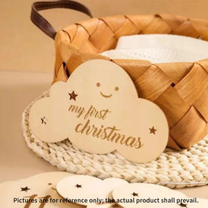 Carte Mensili per Traguardi di Crescita e Compleanno a Forma di Nuvola, Accessori Fotografici per Neonati, Regalo Personalizzato in Legno, Dischi Circolari - Product Image 2