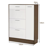 Mueble de Madera de Lujo para Sala de Estar, Zapatero Delgado Abatible, Mueble de Almacenamiento para Zapatos
