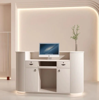 Bureau de réception moderne pour salon de beauté avec comptoir de caisse, table de réception blanche économique pour bureau