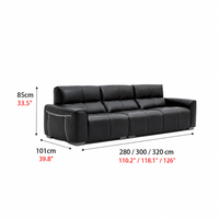 Canapé d'angle modulable en cuir véritable avec fonctionnalités réglables, structure métallique robuste pour salon et usage hôtelier, conforme ROHS