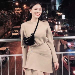 Office Work Wear Sets Skirt Long Sleeve Two Piece <strong>Style</strong> Irregular Body-con <strong>Dress</strong> - Product Image 4