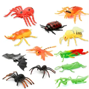 Großhandel Groß Vending Solide Mini Tier spielzeug insekten figuren 3D realistische kunststoff insekt bugs spielzeug für Kinder Kinder