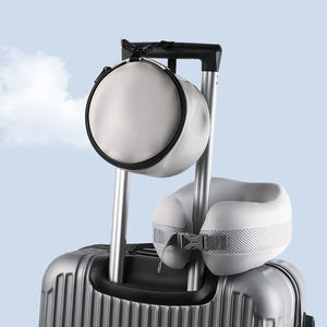 Cuscino da Viaggio Portatile per Aereo in Memory Foam Ortopedico per Sollievo Cervicale Morbido Cotone - Product Image 2