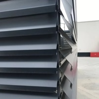 Panneaux de clôture en aluminium traité thermiquement, à lattes, pour l'intimité, avec modélisation 3D, écologiques, durables, pour piscine/verrière, utilisation extérieure