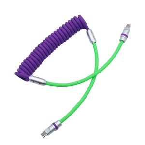 Cable de datos para teléfono móvil, malla telescópica en espiral de carga súper rápida - Product Image 1