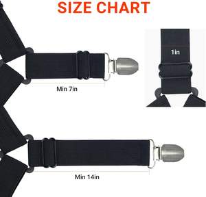 Sangles de drap de lit durables et réutilisables, attaches élastiques ajustables en nylon et métal pour draps-housses - Product Image 4