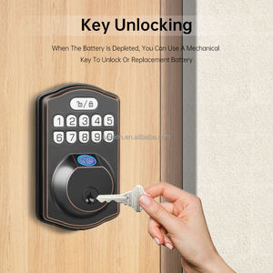 Khóa cửa thông minh chống thấm nước kết nối WiFi, mật mã số & vân tay, khóa then cài cho cửa nhôm làm bằng hợp kim kẽm - Product Image 5