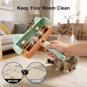 Bouton en plastique Portable Pet Hair Remover Roller Brosse de toilettage Caractéristiques durables <span class=keywords><strong>Produit</strong></span> d'outil de suppression amélioré - Product Image 5