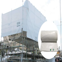 Toile blanche Matériau de construction ignifuge Bâche enduite de PVC Protection UV Bâches laminées Couverture de toit Tissu d'auvent imperméable