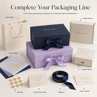 Boîte pliable de luxe à fermeture magnétique avec papier de soie personnalisé pour la présentation de bijoux haut de gamme en magasin