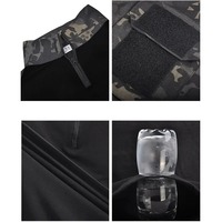 Ensemble Camouflage de Combat pour Homme, Tenue Militaire Tactique d'Été avec T-shirt à Manches Courtes et Pantalon Cargo Multi-Poches