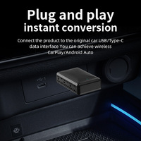 Caja Inalámbrica Portátil para Carplay, Caja Inteligente para Auto con WiFi6, Compatible con Apple y Android, Adaptador de Navegación Musical para Auto
