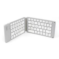 Keyboard Gigi Biru Lipat, Keyboard Bluetooth Mini Portabel Dapat Diisi Ulang untuk IOS Android Windows