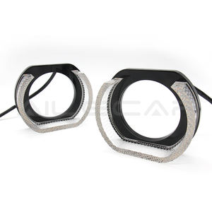 ALECAR Masque de décoration de phare en forme de U <span class=keywords><strong>KINGRING</strong></span> Angel Eyes pour lentille de projecteur bi-LED de 3.0 pouces Carénages de projecteur intégrés - Product Image 5
