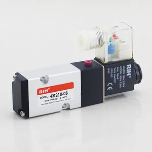 Airtac Type Single Coil Elektrische Controle DC12V 5 Way 2 Positie Pneumatische Magneetventiel