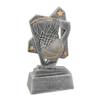 Trophée de basket-ball Weivista en résine, sculpture de 4 pouces pour les récompenses des camps, les tournois et les compétitions