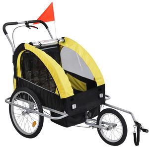 Fabbrica diretta 3-in-1 doppio bambino passeggino e rimorchio bici BT002 EN15918:2017 EN1888 EN71 ISO9000 certificato - Product Image 1