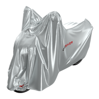 Couverture de moto extérieure anti-poussière anti-vent en tissu populaire en polyester argenté 190T à vendre
