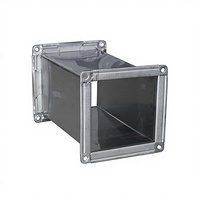 Conduit d'air rectangulaire en acier inoxydable 304 galvanisé épais avec bride co-plaquée pour cuisine d'hôtel