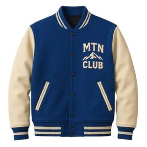 Chaqueta Varsity Unisex de Alta Calidad al por Mayor, a Prueba de Viento, Transpirable, Casual, de Invierno, con Bordado y Cierre de Botones - Product Image 6