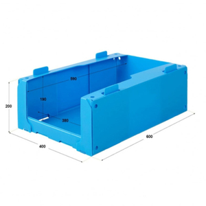 PP plastica ondulata pieghevole impilabile raccogli contenitori per magazzino vestiti di stoccaggio, distribuzione - Product Image 4