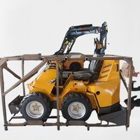 Petite machine à chargement frontal avec bras de levage extensible, quatre roues motrices, pour le transport de marchandises en plusieurs contextes