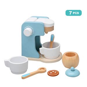 Happy <span class=keywords><strong>Earth</strong></span>-Cafetière en bois jouet semblant appareil de cuisine café Barista ensemble pour jeu de rôle apprentissage amusant jeu imaginatif - Product Image 4