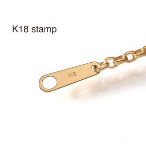 Collar de Cadena para Mujer, Diseño Moderno con Curva Interna Ligeramente Abombada, Personalizado, Hueco, Maravilloso, en Oro K18 - Product Image 4