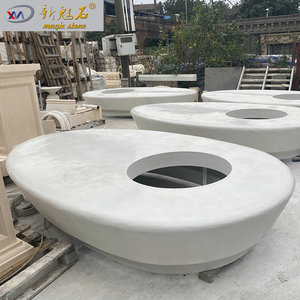 New Magic Stone <b>Cement</b> Imitation Stone Bench 3Cm Thick Custom Size Outdoor Garden Tree Pit Seat Urban Minimalist Style - Product Image 2