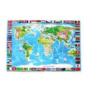 Education Puzzle Magnetic EVA Puzzle Removable Magnetic World Map Puzzle for Children