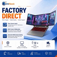 CoreNest Nuovo Laptop 2026 con Triplo Schermo Pieghevole, Intel Core I5 12450H, PC Portatile Workstation per Trading e Codifica