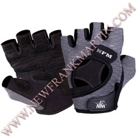 Gants de musculation unisexes NFM gris et noir pour la musculation, le crossfit, les WOD, la protection des paumes, le soutien des tractions, logo personnalisable