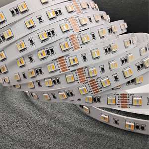 Bande LED SMD 5050 <span class=keywords><strong>5</strong></span> en 1 RGBCCT à haut lumen, 12V 24V, 60 LED/m, 96 LED/m, CRI 90, double couleur, 3000K 6500K CCT, bande LED RGB - Product Image 1