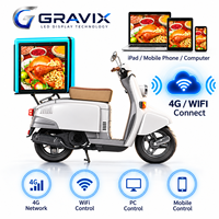 Écran LED étanche pour boîte de livraison, affichage publicitaire mobile 4G GPS avec géolocalisation pour flotte de motos et scooters
