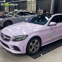 Autocollant de décoration de carrosserie PET Deluxe Lilas Violet Violet Brillant Film d'emballage en vinyle pour voiture