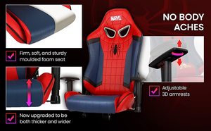 Marvel avengers chơi game Ghế bàn văn phòng nhện người đàn ông máy tính đua ghế người lớn Gamer Ergonomic trò chơi Ghế Game thủ màu Đỏ - Product Image 2