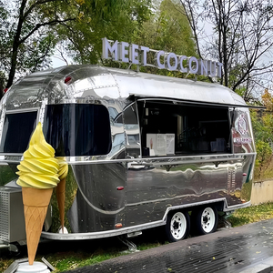 รถเทรลเลอร์ขายอาหารแบบลากได้รถพ่วงส่งพิซซ่าสำหรับซูชิของหวานเบอร์เกอร์ทอดตู้ขายอาหารแบบรวดเร็ว - Product Image 1