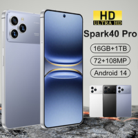 Téléphones Android pas chers Spark40 Pro de haute qualité, 7,5 pouces, débloqués, avec Google Play