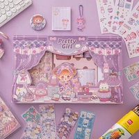 Ensemble cadeau pour fille, journal mignon, matériel de bricolage, carnet décoratif, autocollants, ruban adhésif washi, scrapbooking, papeterie