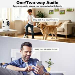 กล้องวงจรปิด VTimes 1080P แบบแพน-ทิลท์ ภายในอาคาร พร้อม WiFi สำหรับดูแลเด็กและสัตว์เลี้ยง ตรวจจับความเคลื่อนไหว รุ่น VT67 - Product Image 5
