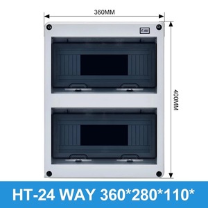 กล่องจ่ายไฟ Ht Series ขนาด 255x200x110 มม. กล่องรวมสายไฟพลาสติกกันน้ำ IP65 12 ช่อง สำหรับจ่ายไฟภายนอกอาคาร - Product Image 2
