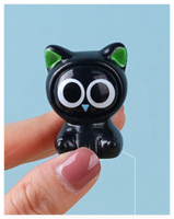 Promotion Lot de Mini Maisons de Poupées en Résine, Petites Figurines Mignonnes pour Enfants, Mini Grand Chat Noir & Figurines d'Animaux pour Jouets de Bain