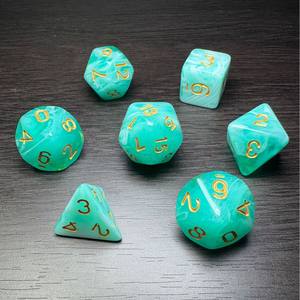 Ensemble de dés carrés écologiques en acrylique, 7 pièces/ensemble, pour Dungeons & Dragons D&D Pathfinder, jeux de rôle RPG - Product Image 3