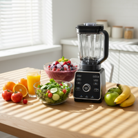 Blender multifonction 1,8 L haute performance 1400 W avec commande tactile, broyeur à glace haute vitesse et mixeur pour smoothies, pour usage domestique