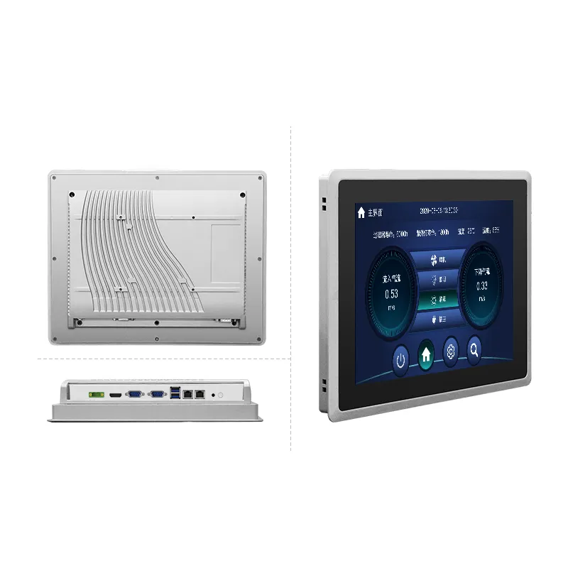 High quality ip65 waterproof rs232 rs485 wall mount / embed industrial grade integrated touch panel pc