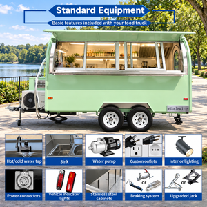 Etodevice 11.5ft Vintage Mobile Food Truck <b>Used</b> Churros Cart with Cheap Aluminum <b>Trailer</b> <b>for</b> USA <b>for</b> Candy Application - Product Image 3