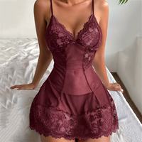 Baju Tidur Wanita Seksi Berenda Motif Bunga Transparan Lucu Ukuran Besar