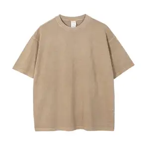 T-Shirt Hersteller Custom New Design Jogging Gym Loose Fit 100% Baumwolle Übergroßes T-Shirt Coton Acid Wash T-Shirt für Männer